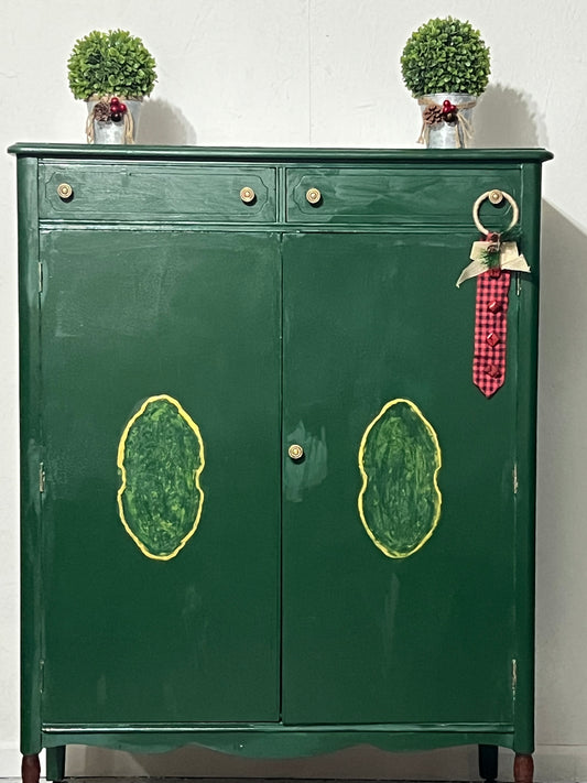 Green Linen Cabinet