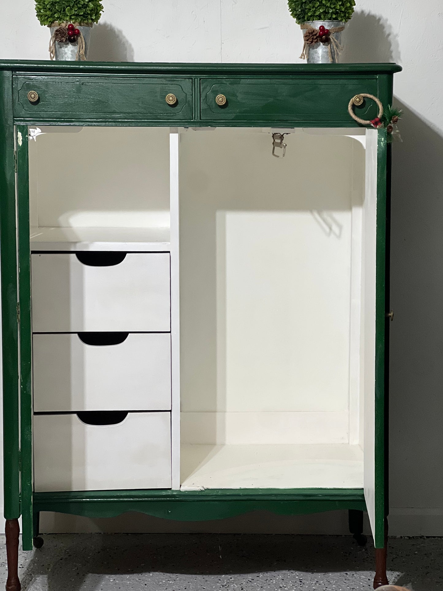 Green Linen Cabinet