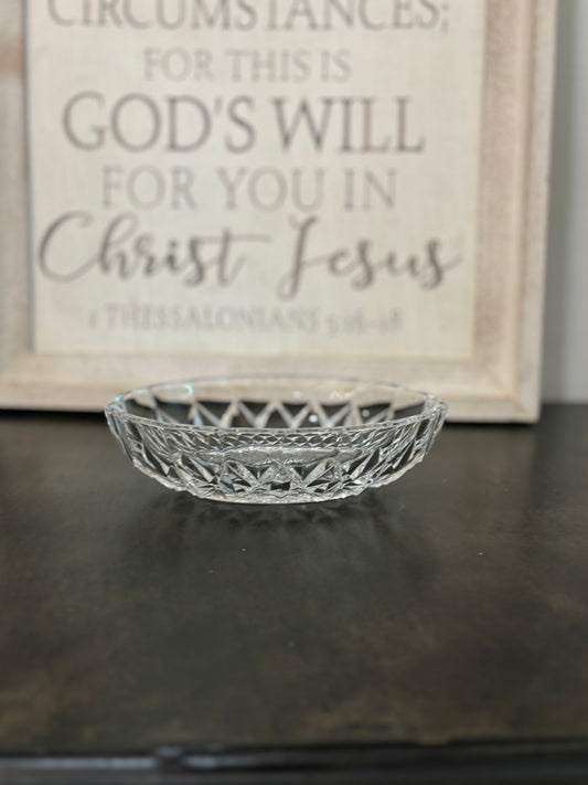 Glass Celery Dish Vintage