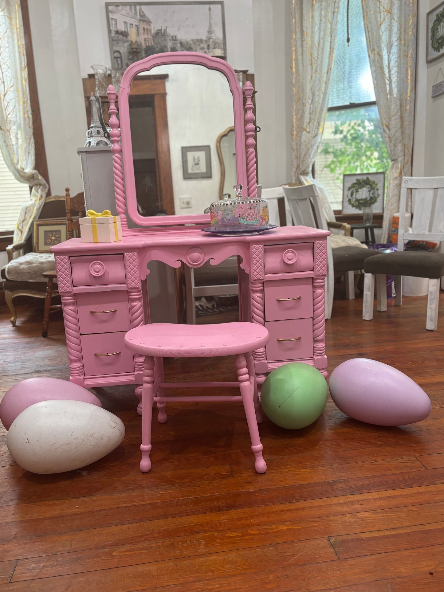 Antique Pink Vanity