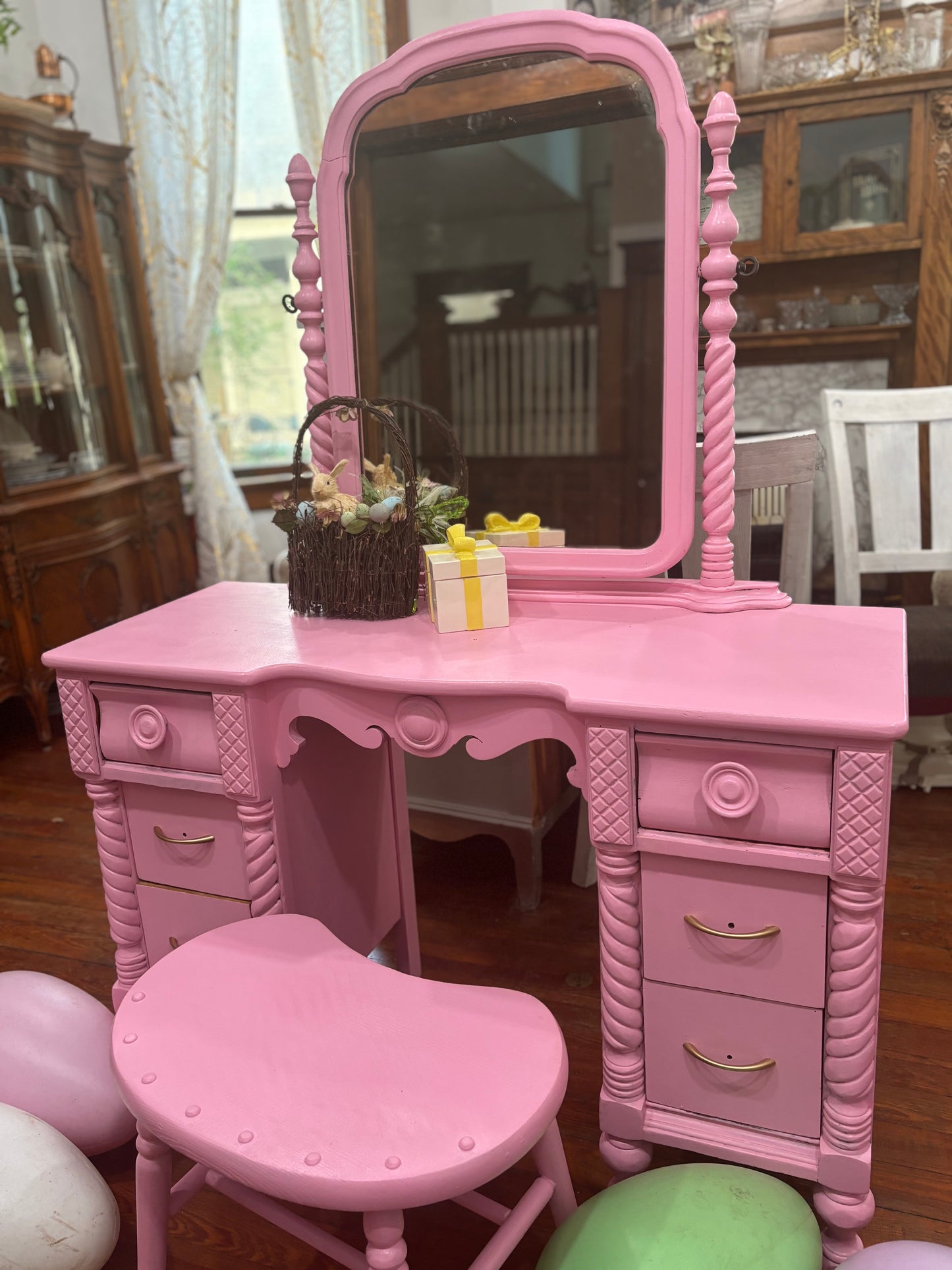 Antique Pink Vanity