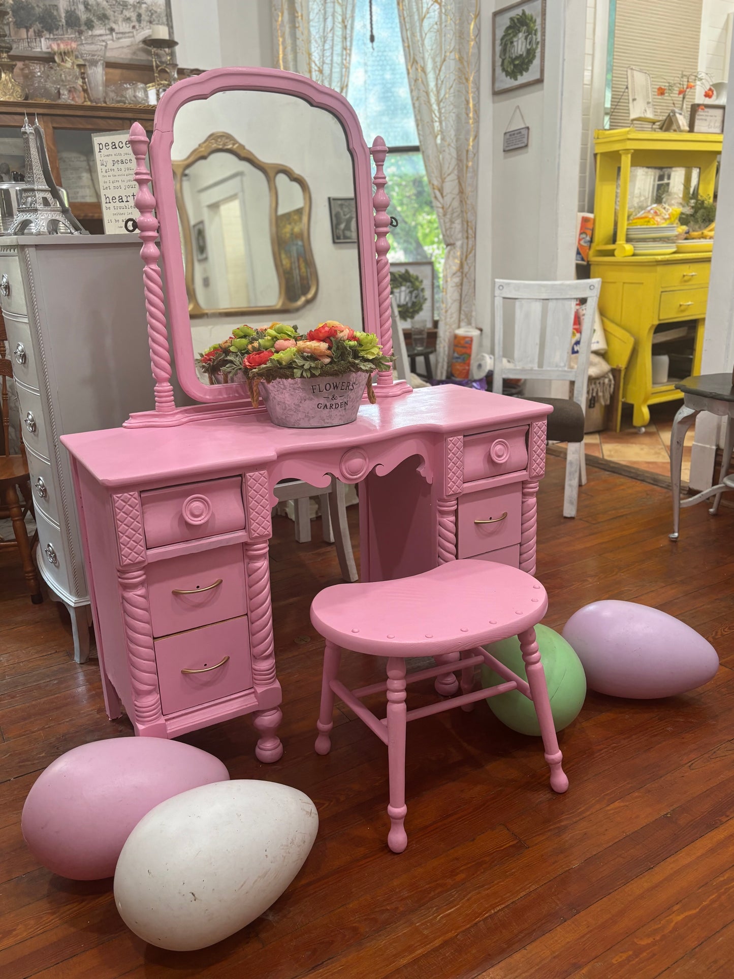 Antique Pink Vanity