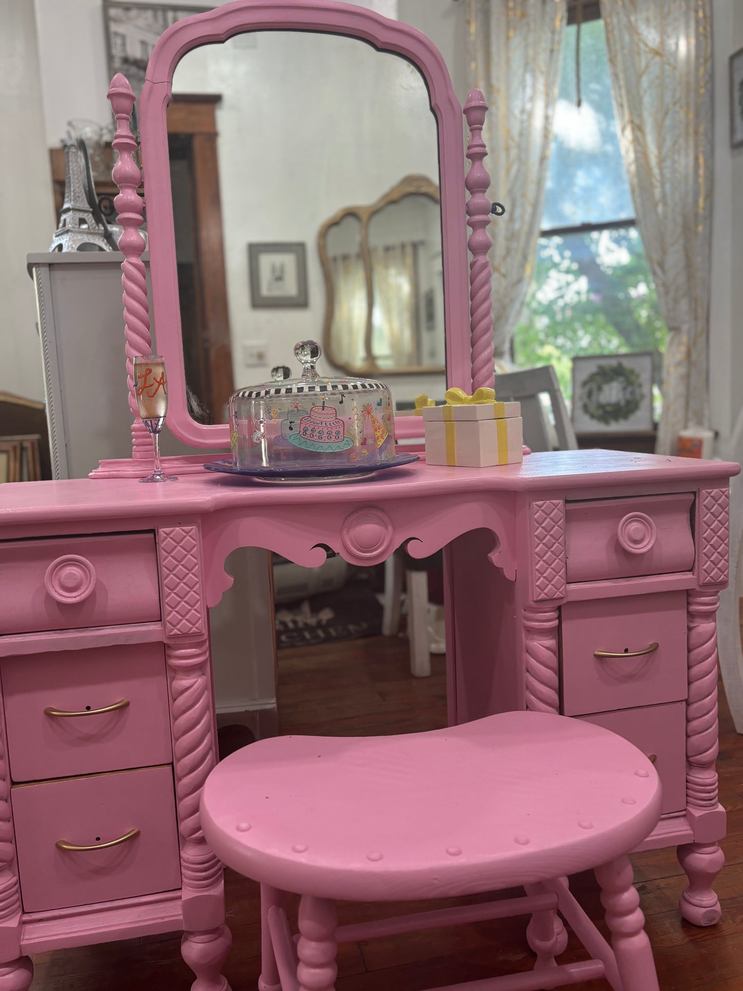 Antique Pink Vanity