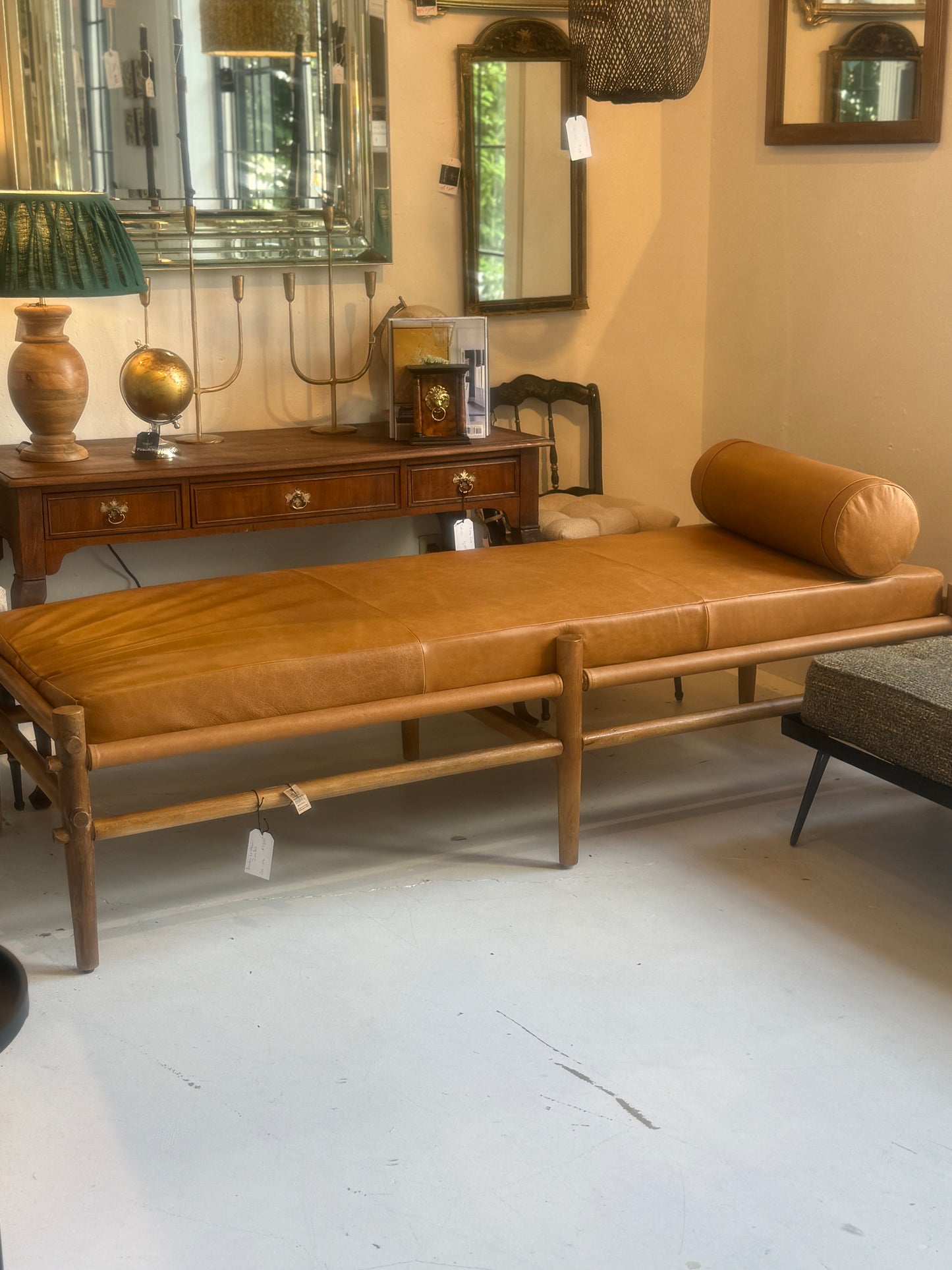 Leather Chaise