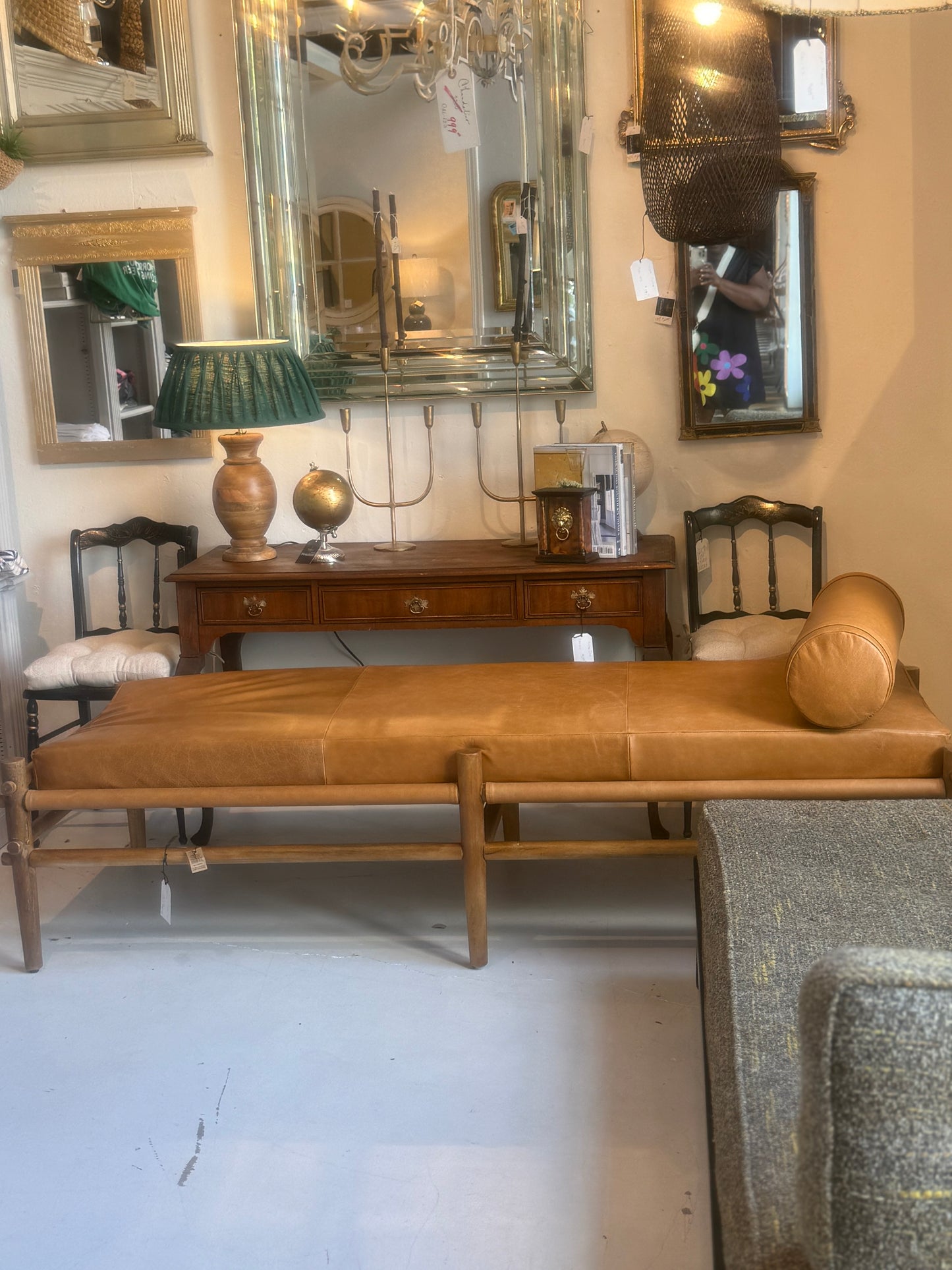 Leather Chaise