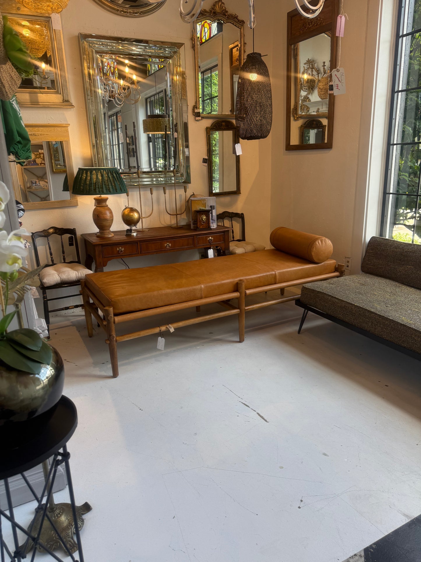 Leather Chaise