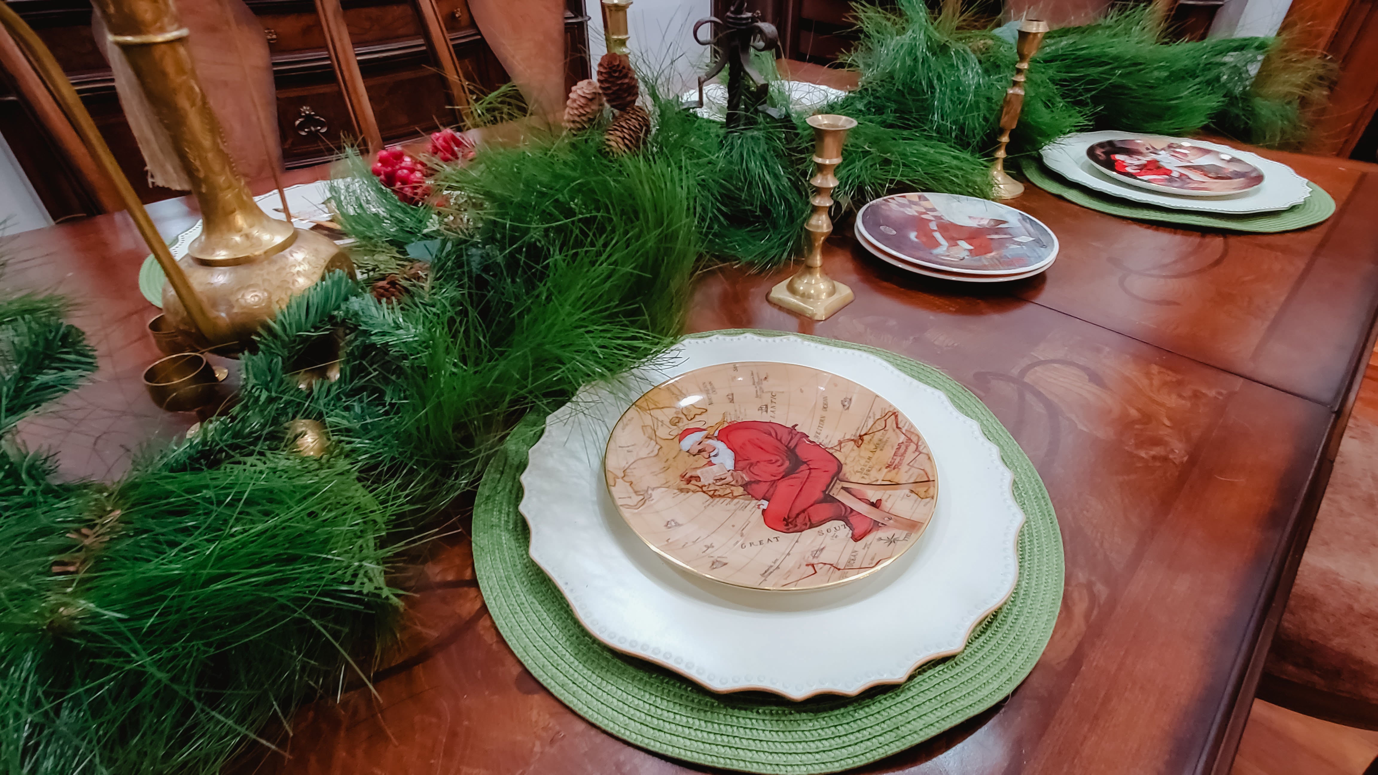 Norman rockwell christmas clearance plates