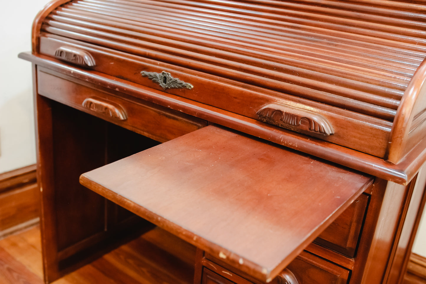 Antique Secretary Desk with Roll top (All original)