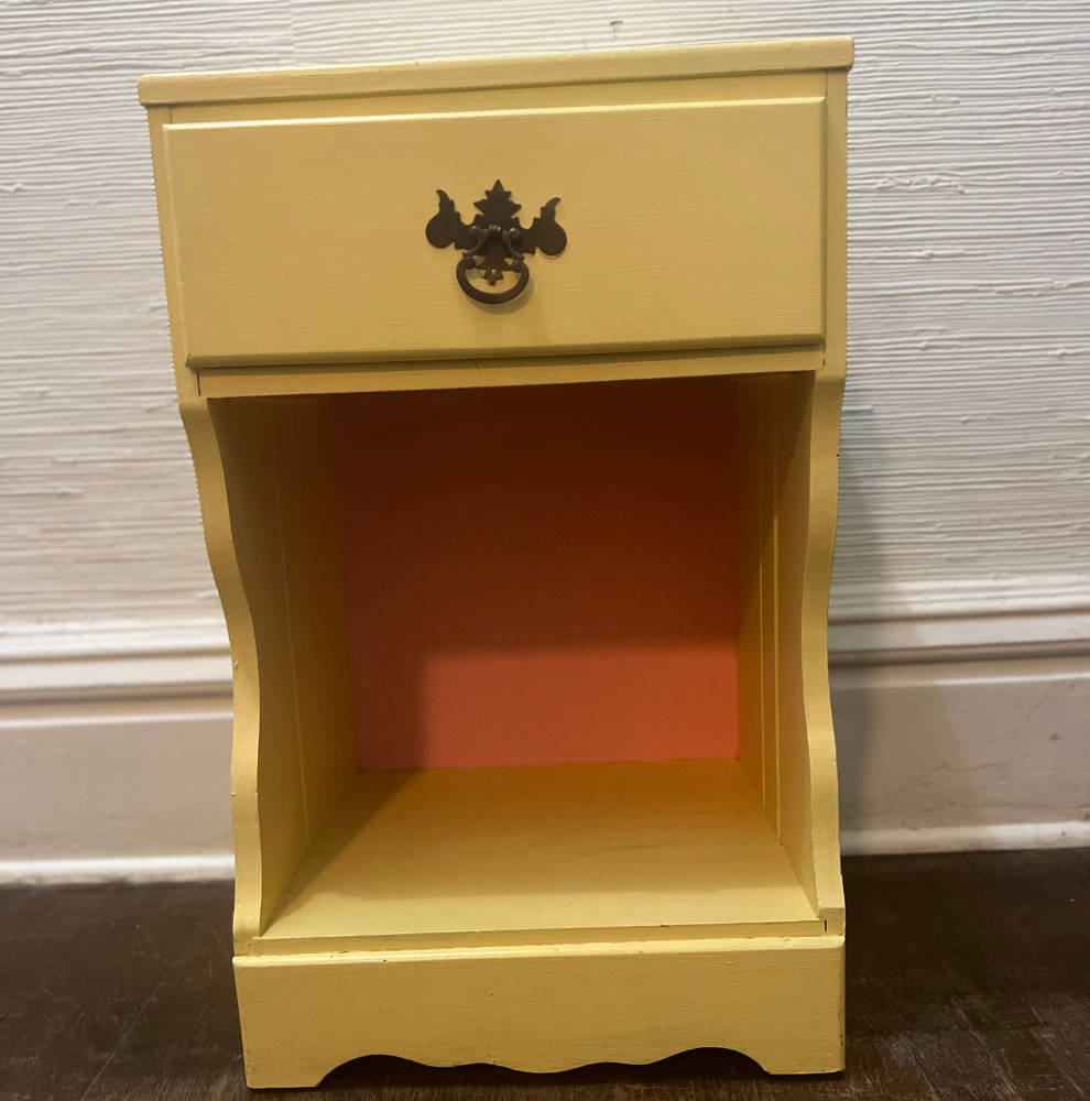 Vintage Yellow Night Stand